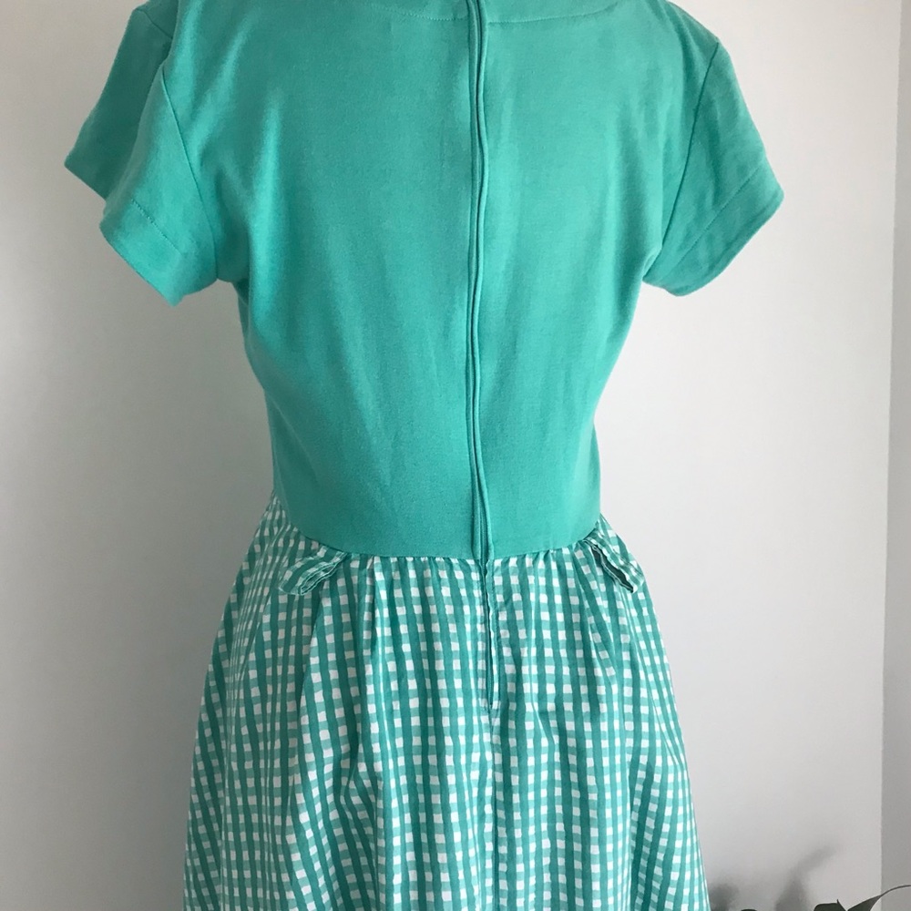 True Vintage Gingham Casual Full Skirt Midi Dress - Picture 12 of 16